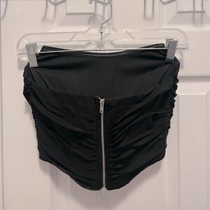 Black Strapless Corset Top